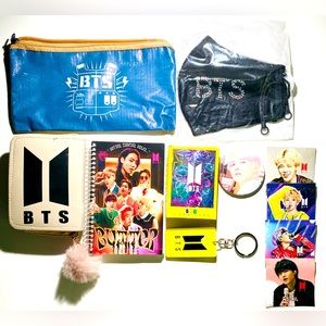 Kpop BTS Gift Set Photo Card, Keychain, Notepad, Wallet, Stickers, Pin, Facemask